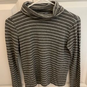 Aerie Mock Neck Striped Top